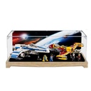 HCAEIOFJ Clear Acrylic Display Case for Lego Star 75364 Applicable for Ahsoka Republic EWing vs Shin Hatis Starfighter Display Box Wars GiftDisplay Case Only Wood BottomBackground
