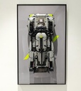 icuanuty Display Wallboard for Lego Technic Peugeot 9X8 24H Le Mans Hybrid Hypercar 42156 110 Scale Compatible with Lego Technic CarsGift Ideas for Lego Car Wall Mount Enthusiasts Only Wallboard
