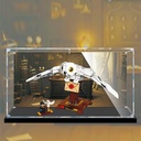 Acrylic Display Box Compatible with Lego 75979 Hedwig Building Block Models Protective Decorative Collectors Storage Box Box Only Backsprayed wood grain raised base