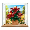 BoHeart Acrylic display case for Lego 10370 Poinsettia customizedtransparent Dustproof display box can be collectedsize327x22x27cm Model Not Included