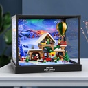BoHeart Acrylic display case for Lego 10339 Santa Claus Post Office Alloy Frame customizedtransparent Dustproof display box can be collected Size30x20x25 cm Model Not Included