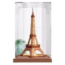 Acrylic display casefor lego Eiffel Tower model transparent and dustproof savings cabinet selfassembly 3 mm wood colour