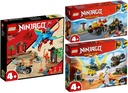 Lego Ninjago Set of 3 71798 Duel Between NYA and Arins Baby Dragon 71789 Chase with Kais Speedster and Ras Motorcycle 71759 Dragon Temple