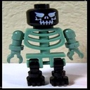 LEGO Skeleton Minifigure in Green and Black from Harry Potter Set Graveyard Duel