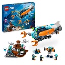LEGO City DeepSea Explorer Submarine Toy Underwater Ocean Set with Drone Shark Figures Shipwreck and Diver Minifigures Birthday Gift for Kids Boys Girls Aged 7 60379