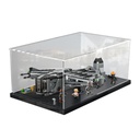 HCAEIOFJ Clear Acrylic Display Case for Lego 75323 Applicable for Star Wars The Justifier Dustproof Display Box GiftDisplay Case Only Black Bottom