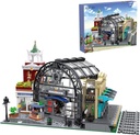 Modular House Building 2720 PiecesModern European Railway Station Architecture Building Set with LED Lights Modular Train Station Construction Toy Sets for Kids Adult Compatible with Lego