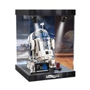 Acrylic Display Case for Lego Compatible with Lego 75379 R2D2 Brick Built Droid Figure Transparent Dustproof Acrylic Display Box Case Only Without Model Background Spotlight