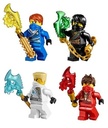 LEGO NinjagoTM Ninjas set of 4 Cole Jay Kai Zane Techno Robe minifigures Each with Techno Blade