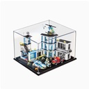 FEIFANBOYANG Acrylic Transparent Display Case for Lego 60141 Police Headquarters Model Dustproof Transparent Display Case Showcase 157 157 137 inches Display Case Only 2mm