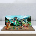 Acrylic Display Box Compatible with Lego 80056 NineHeaded War Beast Kit Dustproof Clear Box Collectible Decorative Display Box Gift Display Box Only Wooden Base 3mm
