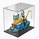 Acrylic Display Box for Lego 80013 Sea Bases Clear Dustproof Display Box Box Only Lego Set Not Included Black Base
