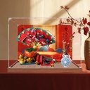 Acrylic Display Case Box Suitable for Lego 80117 Five Blessings Welcoming SpringDisplay box Used for Model display dustproof collectible Storage Model not included 3mm background