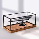 Acrylic display box for Lego 75356 Super Star Destroyer model dustproof transparent collectors display box Display box only woodgrain base