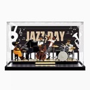 Acrylic Display Box for Lego 21334 Jazz Band Transparent Dustproof Display Box Compatible with Lego 21334 kit Model not Included Mirror BaseBackground3mm