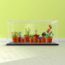 Acrylic Display Case for Lego 10329 Tiny Plant Potting Building Block Model Storage Transparent Dustproof Display Box 45x20x20cm Display Box Only Gift Idea Customizable Black