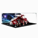 Figures Display Box for LEGO 75354 Corucant Guard Gunship Acrylic Dustproof Transparent Custom Display Case No Model background