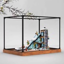 Acrylic Display Box for Lego 60366 Rock Climbing Ski Resort Transparent Dustproof Display Box Compatible with Lego 60366 Construction kit Model not Included Wooden Base