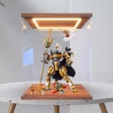 Transparent Acrylic Display Case for Lego 80065 Sky God Mecha Model Clear BoxStorage BoxDisplay BoxCompatible with 80065 Model Display Box only Walnut Backlight
