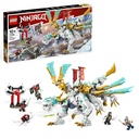 LEGO NINJAGO Zanes Ice Dragon Creature 2in1 Dragon Toy to Action Figure Warrior Model Building Kit Construction Set for Kids Boys Girls with 5 Minifigures 71786