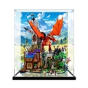 Figures Display Box for LEGO 21348 for Dungeons Dragons Red Dragons Tale Acrylic Dustproof Transparent Custom Display Case No Model mirrorbackground B
