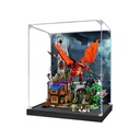 Figures Display Box for LEGO 21348 for Dungeons Dragons Red Dragons Tale Acrylic Dustproof Transparent Custom Display Case No Model background A