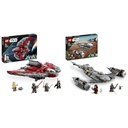 LEGO 75362 Star Wars Ahsoka Tanos T6 Jedi Shuttle Set Buildable Toy Starship with 4 Minifigures 75325 Star Wars The Mandalorians N1 Starfighter Building Toy The Book of Boba Fett