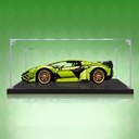 Acrylic Display Case Is Compatible with Lego 42115 Super Car Model Collectibles Dustproof Clear Display Box only Storage Box 3mm black base