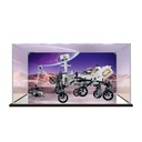 HCAEIOFJ Clear Acrylic Display Case for Lego Technic 42158 Applicable for NASA Mars Rover Perseverance Dustproof Display Box GiftDisplay Case Only Black BottomBackground