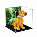 Figures Display Box for LEGO 43247 for Young Simba the Lion King Acrylic Dustproof Transparent Custom Display Case No Model background C