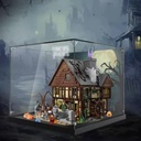 Acrylic Display Clear Collectors Box Compatible with Lego 21341 Sisters Magic House Building Block Model Dust Storage Box Display Box Box Only