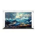 Acrylic Display Case Box Compatible with Lego 21350 Jaws Orca Boat ModelProtection Display Case Gift Model TransparentCompatible with Lego Only Display Case Backdrop C