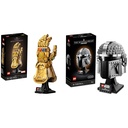 LEGO 76191 Marvel Infinity Gauntlet Building Set Thanos Glove Model 75328 Star Wars The Mandalorian Helmet Buildable Model Kit Display Collectible Decoration Set for Adults Collection Gift Idea