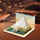 Acrylic Display Case Is Compatible with Lego Great Pyramid of Giza 21058 Model Collectibles Dustproof Clear Display Box only Storage Box 3mm background B