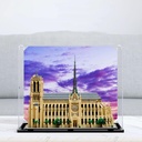 Transparent Acrylic Display Casefor Lego 21061 Notre Dame de Paris Model Clear BoxStorage BoxDisplay BoxCompatible with 21061 Model Display Box only Black Base