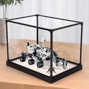 Transparent Acrylic display box for Lego 42158 Mars Rover model Dustproof Storage Display Box Model Not Included White base