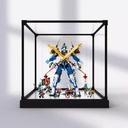 Transparent Acrylic display box for Lego 71785 Mecha model Dustproof Storage Display Box Model Not Included White base