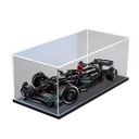Acrylic Display Case for Lego 42171 F1 Formula Racing Dustproof Box Storage Box Transparent Box Display Box Compatible with Lego 42171Only Case No Model Black Base