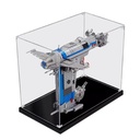 HCAEIOFJ Clear Acrylic Display Case for LEGO SW 75188 Applicable for Episode VIII Resistance Bomber Toy Display Box GiftDisplay Case Only Black Bottom 2mm