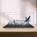 Acrylic Display Box Compatible with Lego 60367 Passenger Aircraft Model Kit Thickened Base Collectible Gift Display Box Storage Box Box Only 3mm