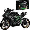 Technic Motorcycle Building Kits for Kawasaki H2R 1858 Pcs 15 Technic Motorbike Construction Toys MOC Super Motorbike Building Kit Compatible with Lego