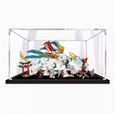 Clear Acrylic Display Box Compatible with Lego 71786 Cold Ice Divine Dragon Model Dustproof Display Gifts Protect Decorations Collectibles Storage Organizer Box Only 2mm