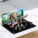 Selfassembling clear acrylic display box dustproof storage collectibles memorabilia display box cube countertop box for Lego 71809 Dragon Master block model box only